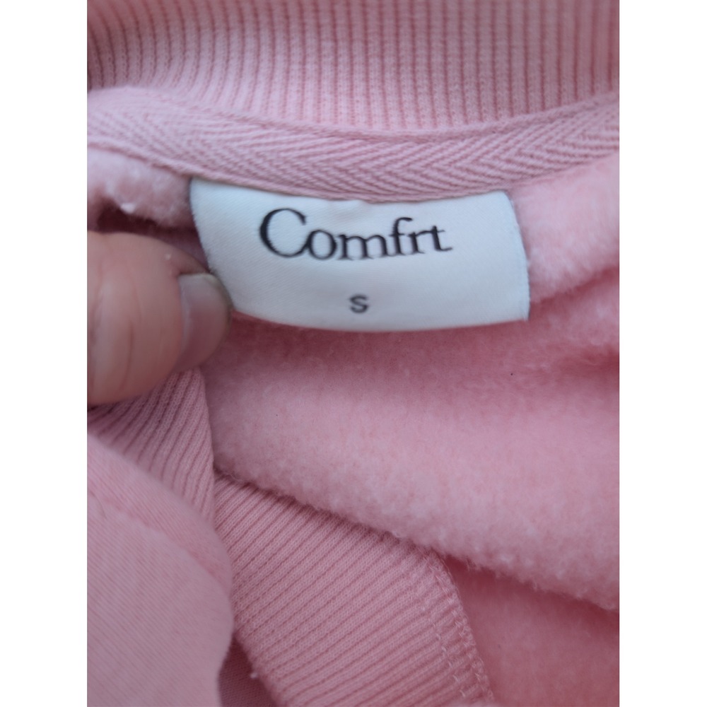 COMFRT Pastel Crew Collection Oversized Sweatshirt Womens S Pink Cotton Blend - Picture 2 of 8